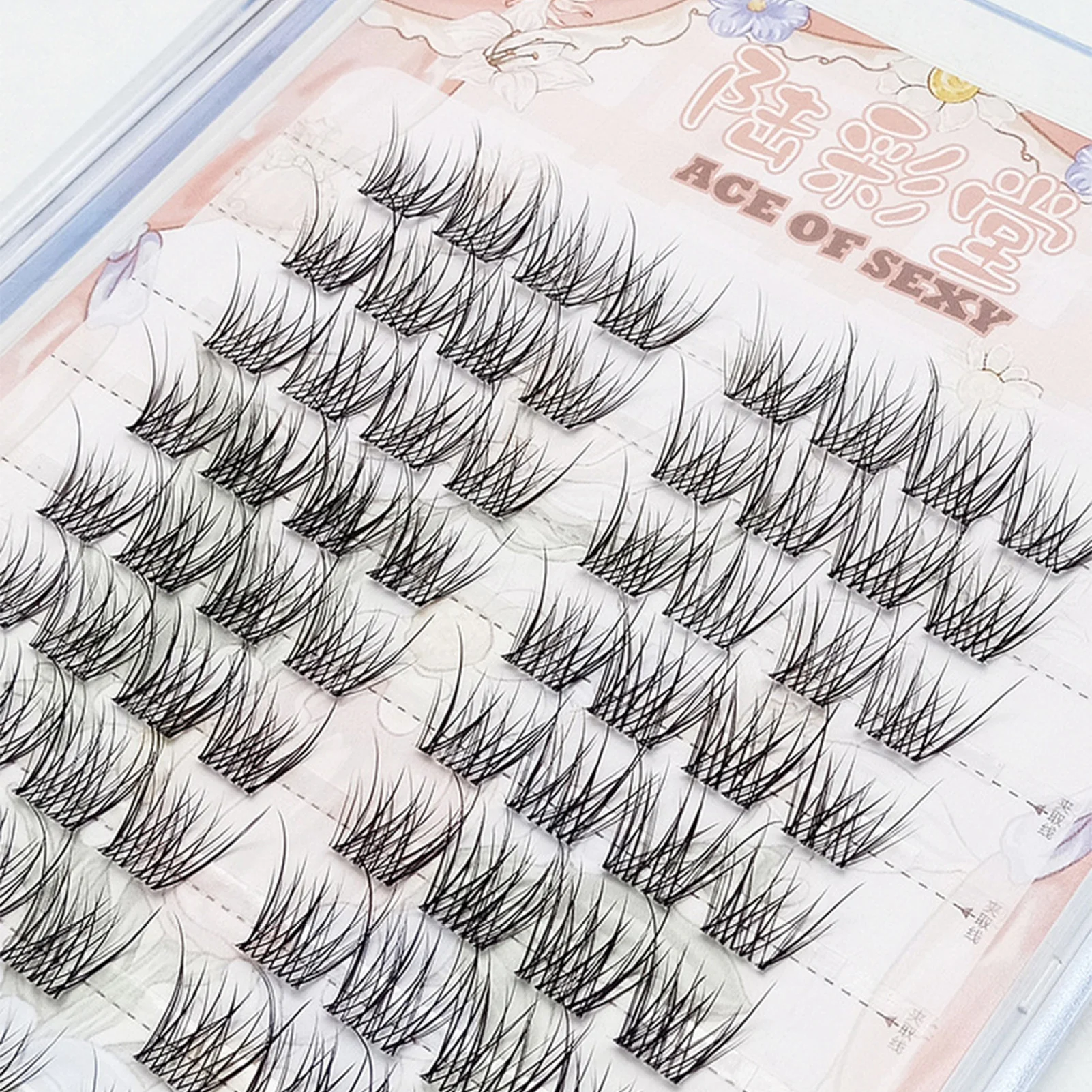 9-13mm Piekerige Individuele Cluster Wimper Lash Extensions Natuurlijke Zachte Anime Valse Wimpers Voor Dagelijkse Make-Up Tool
