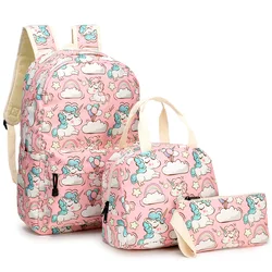 New three piece school bag Kids'meal bag pencil bag backpack