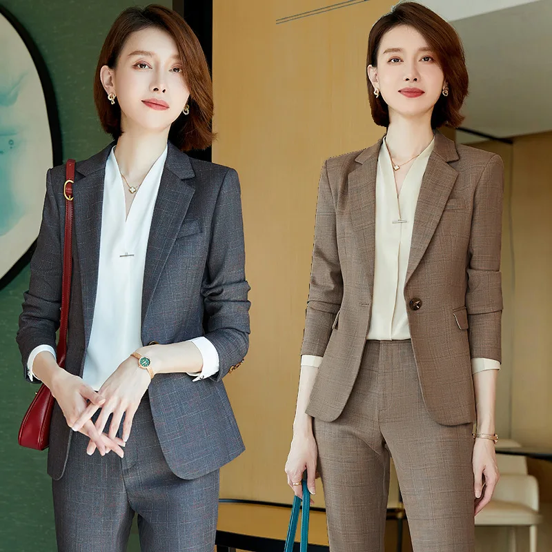 Business Wear Suit Female 2023 Spring and Autumn New Korean Style Temperament Slim Teacher Interview Formal Wear Work Clothes