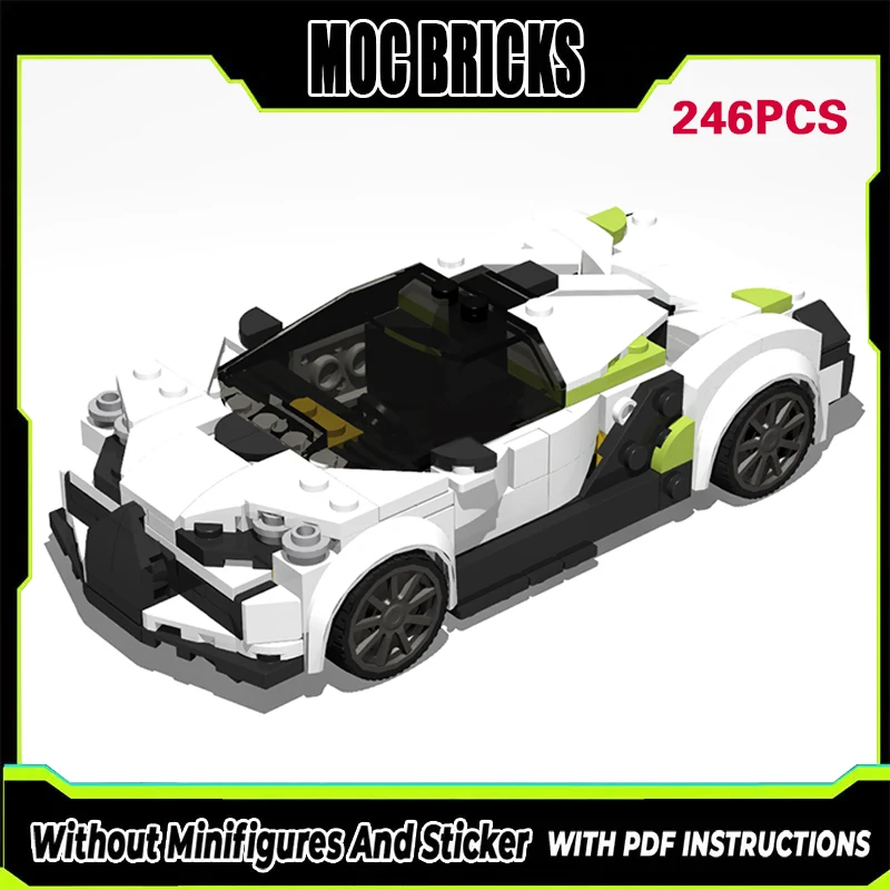 

Конструктор MOC: Модель гоночного автомобиля Chiron, высококлассный спортивный автомобиль, модульная технология, подарок на праздник, набор для сборки, детская игрушка