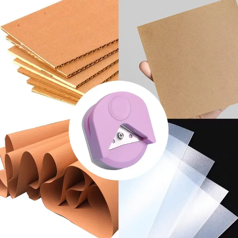 Rodada de Canto Portátil para Cartões, Perfurador de Papel, Card Photo Cutter, Artesanato DIY, Ferramentas de Scrapbooking, 3-1Pcs