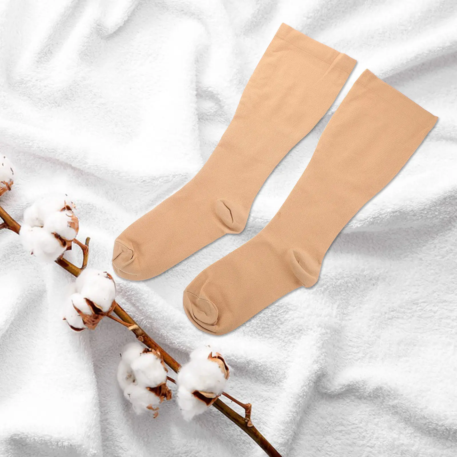 

1Pair Plus Size Compression Socks for Men Women Wide Fit Athletic Support Breathable Anti-Sweat Running Gym Cycling