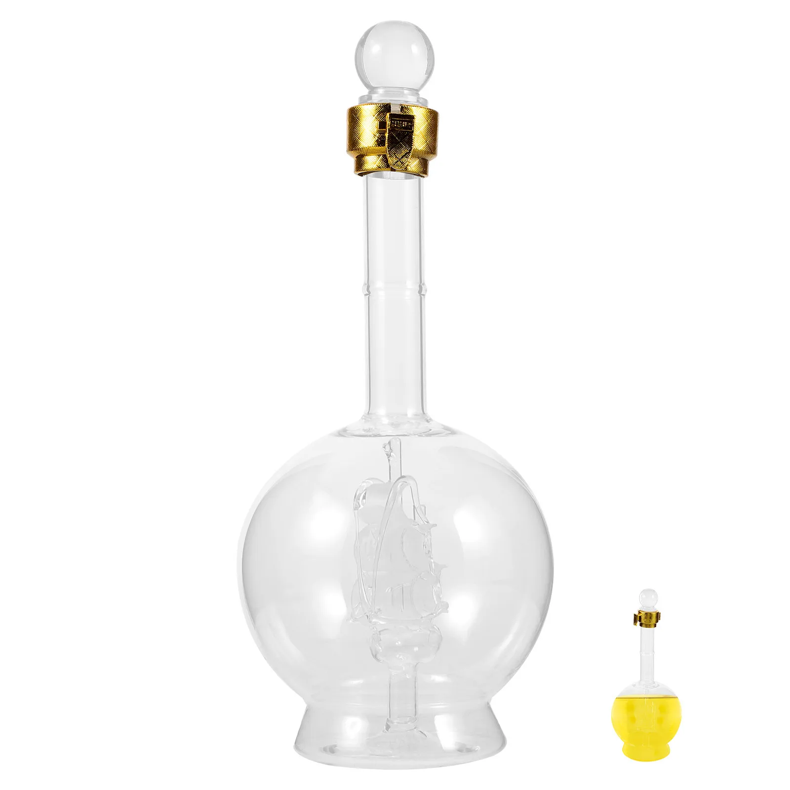 

500Ml Sailboat Wine Decanter Premium Transparent Glass for Whiskey Liquor Aerator Flavor Enhancer Home Bar Decor Gift