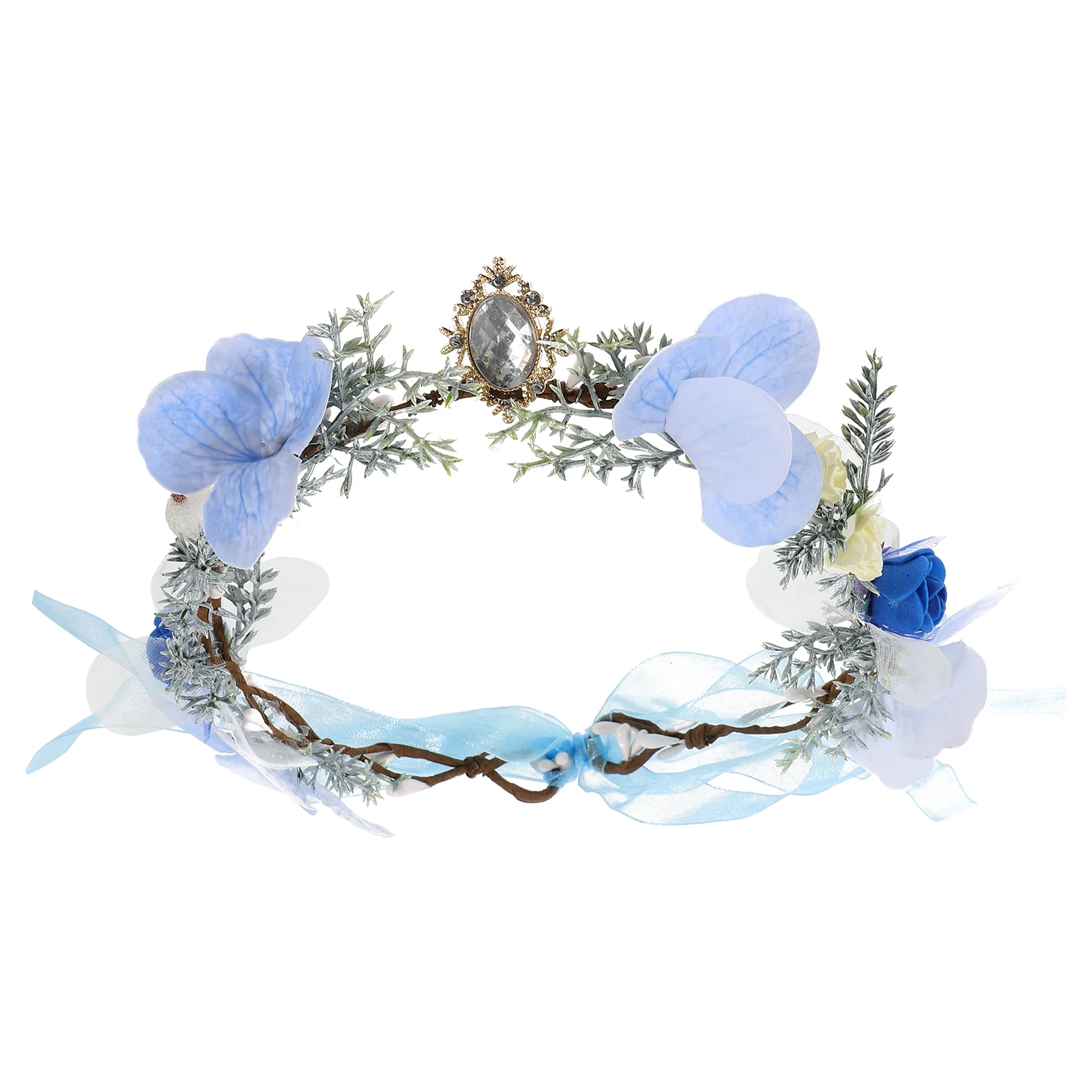 

Fairy Crown Headpiece Garland Headband Bridal Hair Accessories Women Elf Fairy Accessories For Women Flower Headdress Decorative
