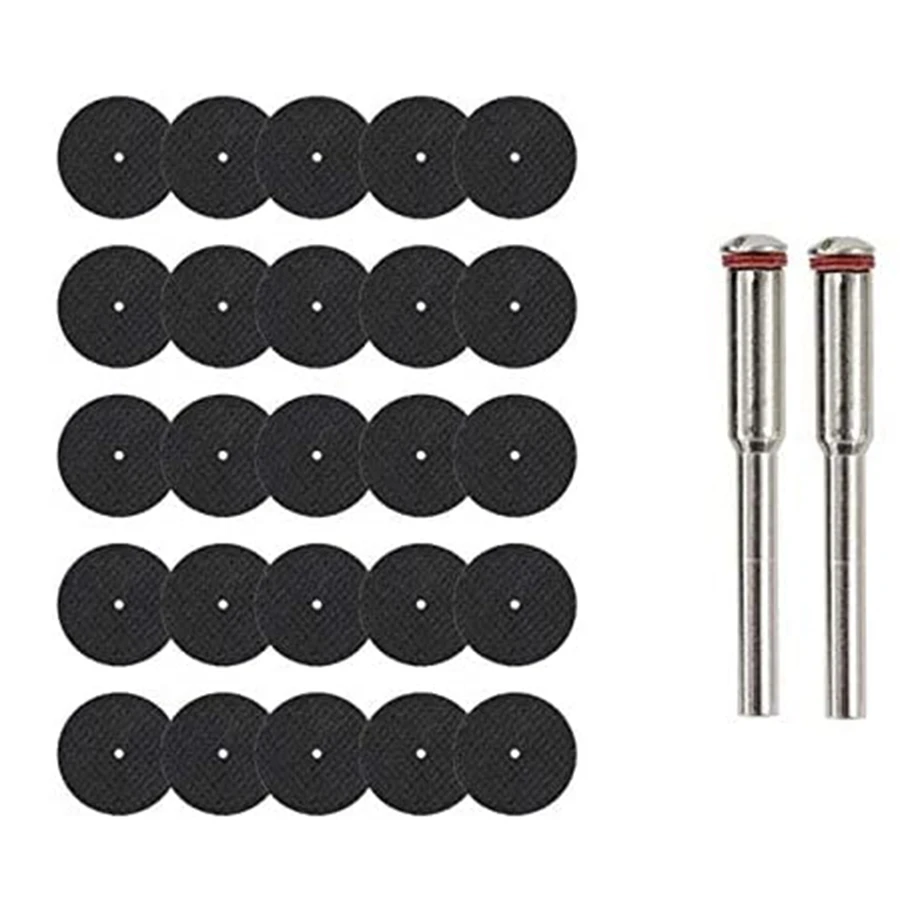 Rebolo com Mandris, Ferramentas Rotativas, Disco De Corte De Resina, Mini Lâmina De Serra Circular, Roda De Corte Rotativo, 25Pcs, 32mm