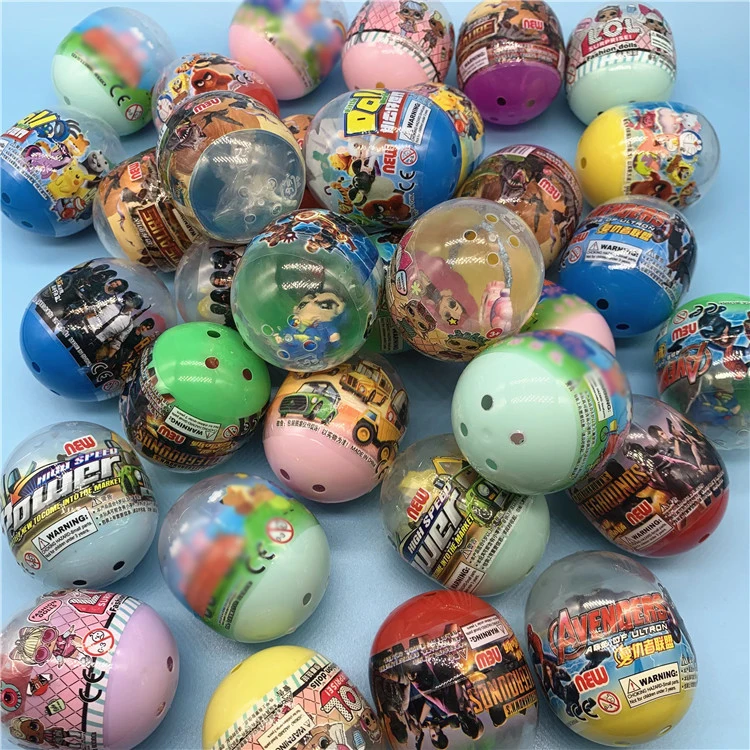 10Pcs Macaron 47mm*55mm Surprise  Capsule  Toy Mixed  Egg Ball Model Puppets Toys Ramdom Mix For Vending Machine