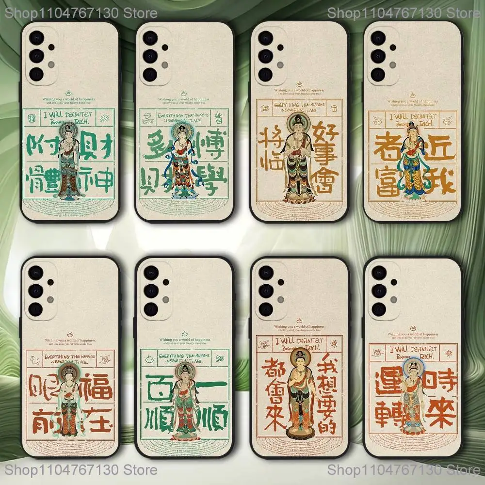 

Good Luck and Wealth Phone Case For Samsung S25,S24,S21,S22,S23,S30,Ultra,S20,Plus,Fe,Lite,5G Black Cover