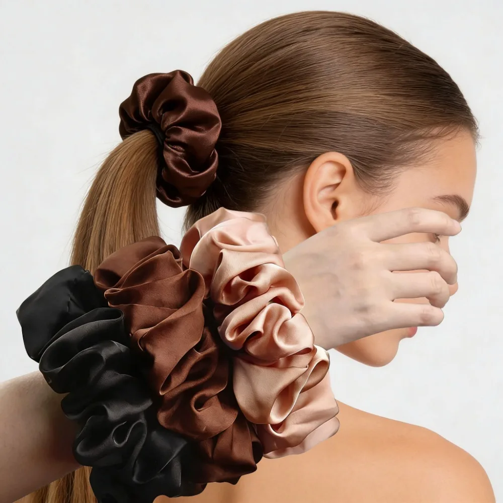 Elegantes Einfarbiges Haargummi für Frauen, Schonende Haarbänder, Modischer Hoher Pferdeschwanzhalter