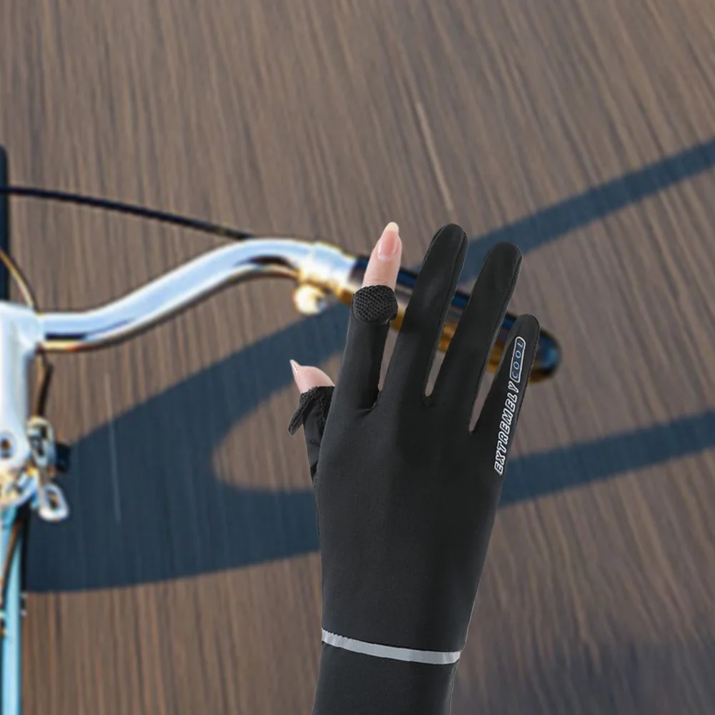 Lady Sunscreen Ice Silk Gloves Summer Sun Protection Gloves Cycling Gloves Bicycle Gloves for Golf Driving Riding Fishing Hiking