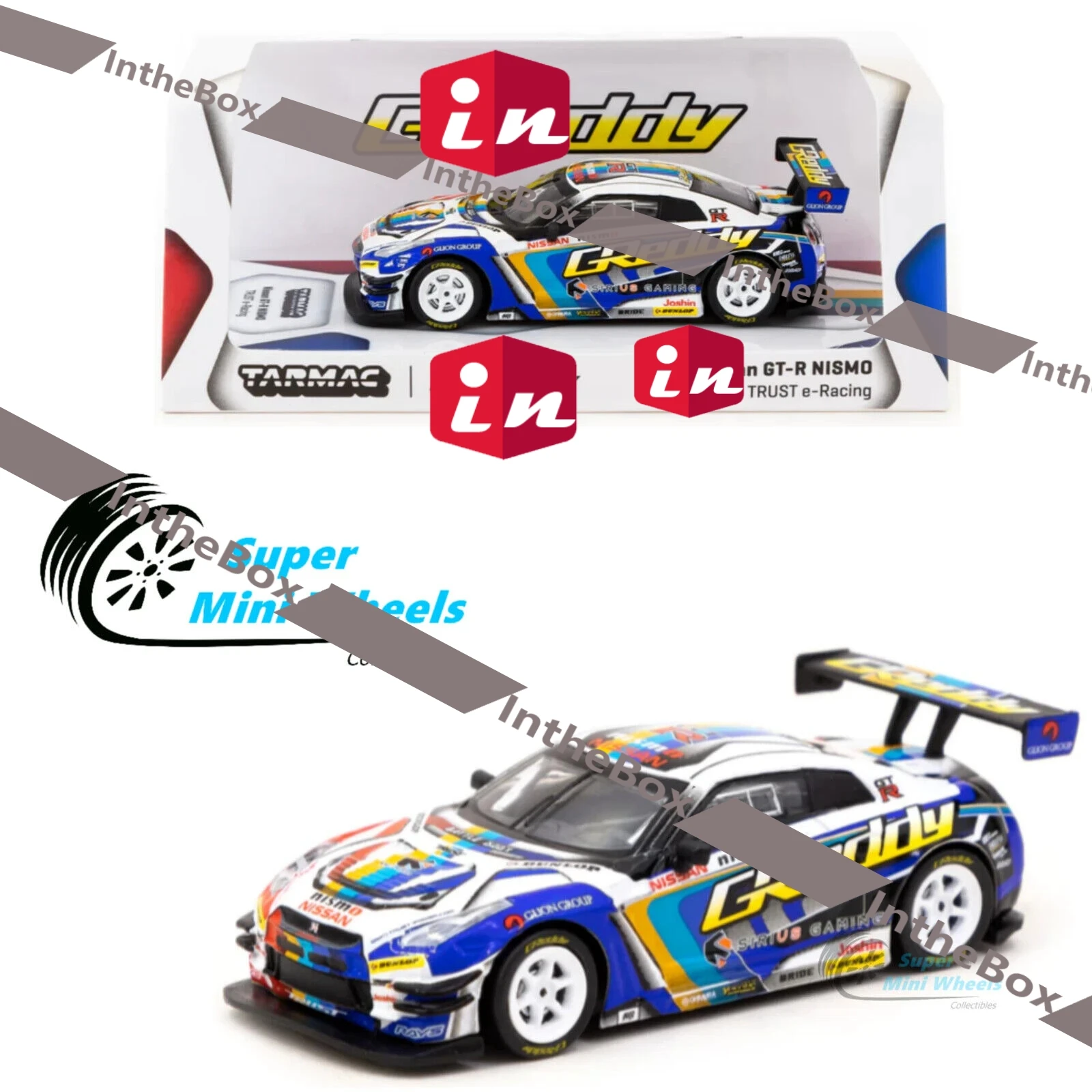 

Tarmac Works 1:64 GT-R R35 TRUST e-Racing Diecast Model Car Collection Limited Editon Hobby Toys