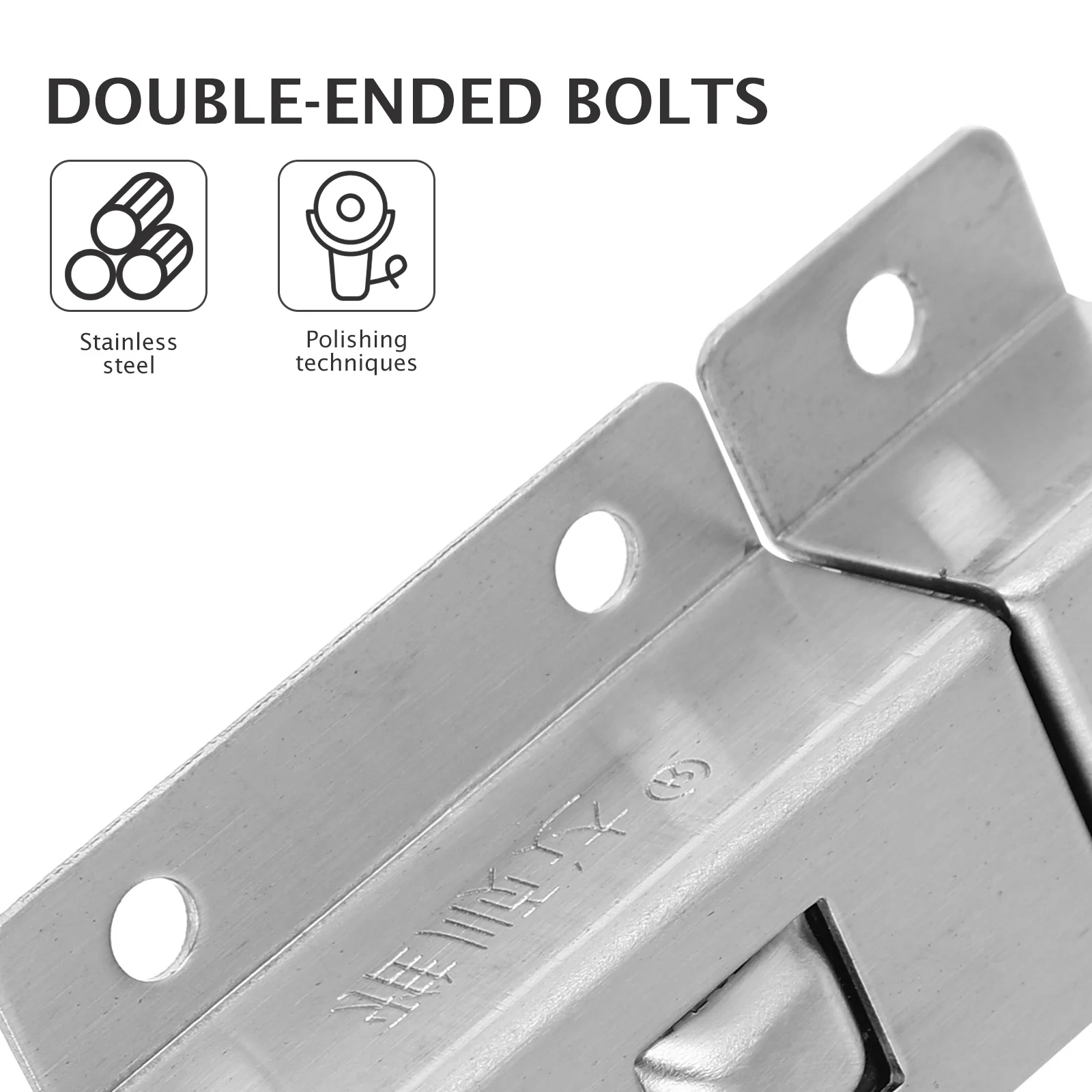 

8pcs Stainless Steel Double-Ended Door Bolts Thickened Latch Lock For Sliding Gate Safety Slide Bolt Door Window Latch
