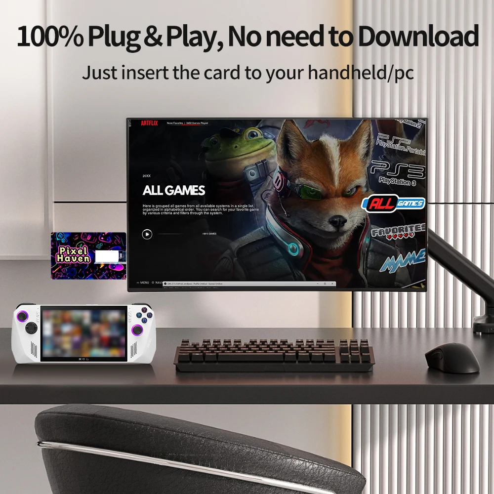 Karta Pixel Haven z 15876 grami dla XBOX/SWITCH/PS3/PS2/DC/N64/NES dla Rog Ally＆Legion GO＆OneXPlayer＆AYANEO WIN PC/Konsole Przenośne — zdjęcie produktu 2