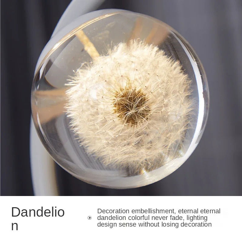 Dandelion Immortal Flower Romantic Table Lamp Bluetooth Audio Charging Night Light Couple Gift Large Capacity Battery Life