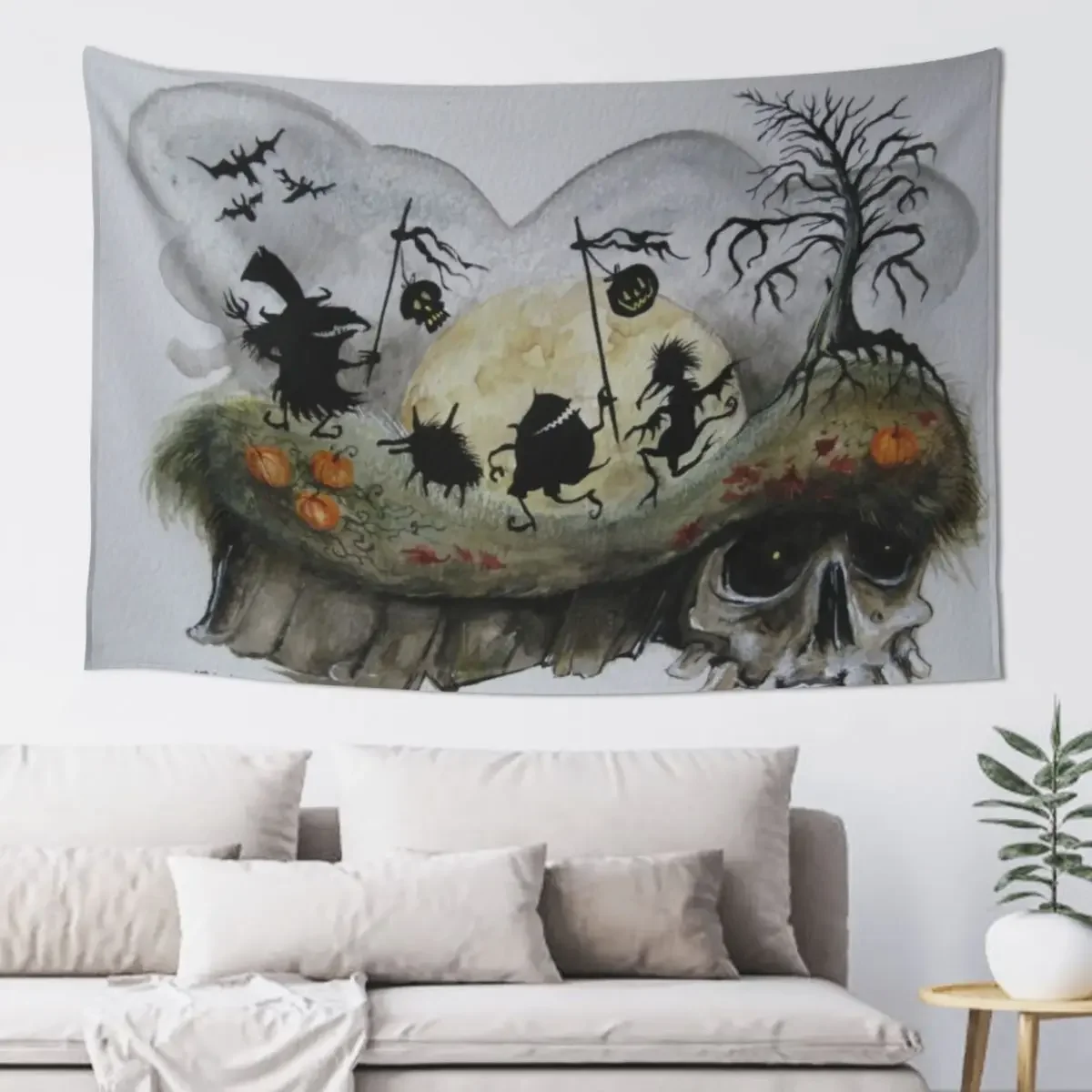 

Halloween Night! Tapestry Room Decoration Aesthetic House Decorations Wall Hanging Tapestry