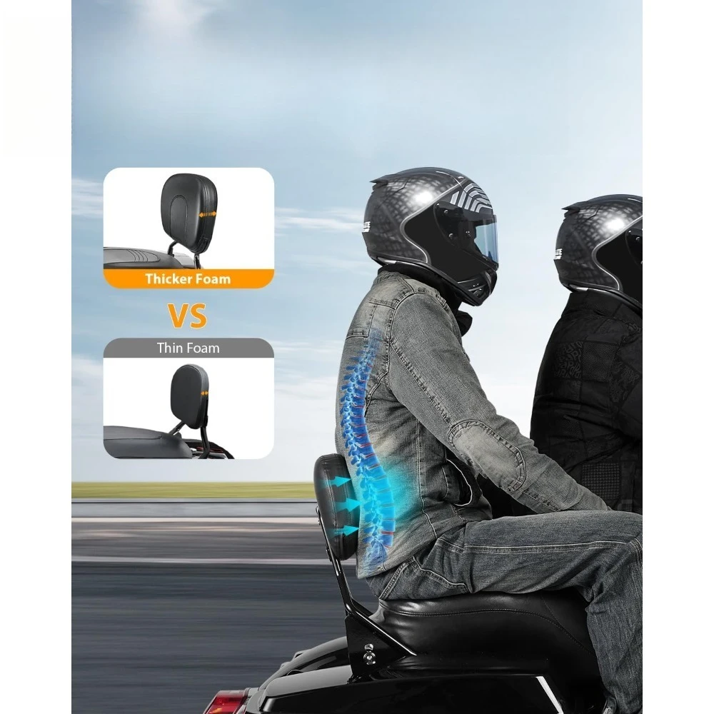 Quick Release Detachable Passenger Backrest Sissy Bar for  Touring Models Patio Umbrellas & Bases