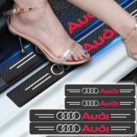 Carbon fiber threshold sticker for cars Pedal protection sticker For Audi A4 B5 B6 B7 8P 8V 8L A5 C7 4F A8 Q2 Q7 RS3 4 5 6 TT R8