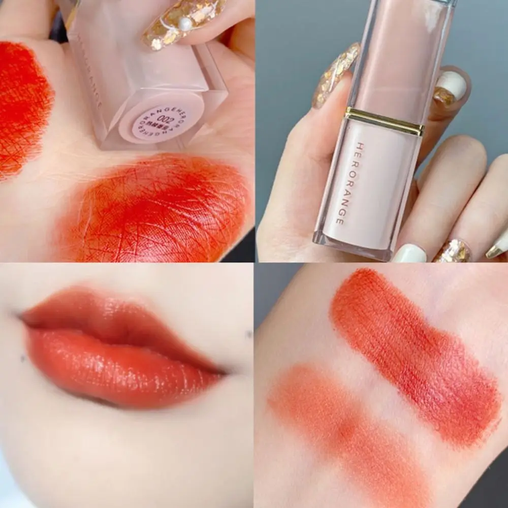 Matte 6 Kleuren Lipgloss Waterdichte Gladde Zijdeachtige Kristallen Buis Lippenstift Langdurige Vierkante Make-Up Cosmetische Lippenstift Dagelijks