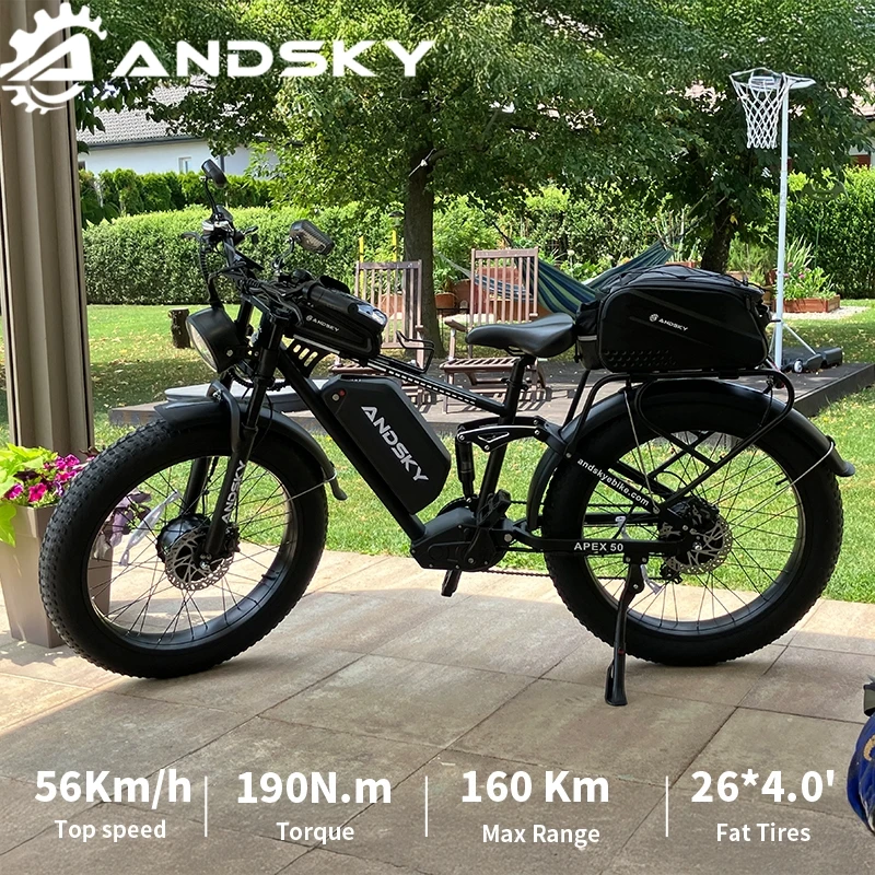 48V 1500W Rear Hub Motor With Battery - จักรยานไฟฟ้า ANDSKY Apex50 AWD 3000W มอเตอร์คู่