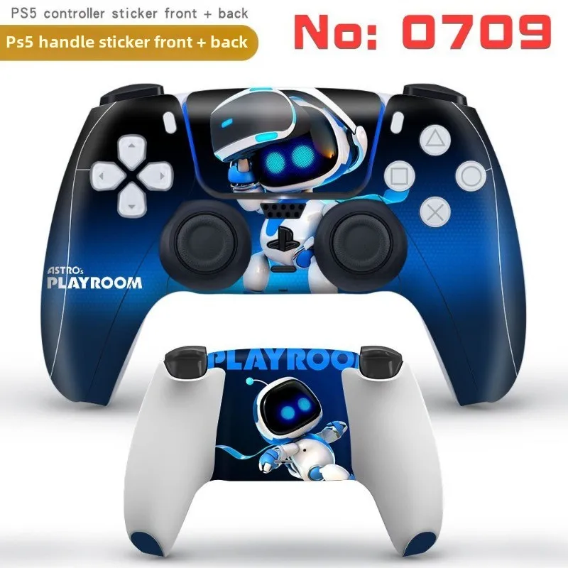 Astro Bot Cartoon PS5 Gamepad Vinyl Decal Skins for Sony Playstation 5 Protective Cover Controllers Stickers Game Accessories