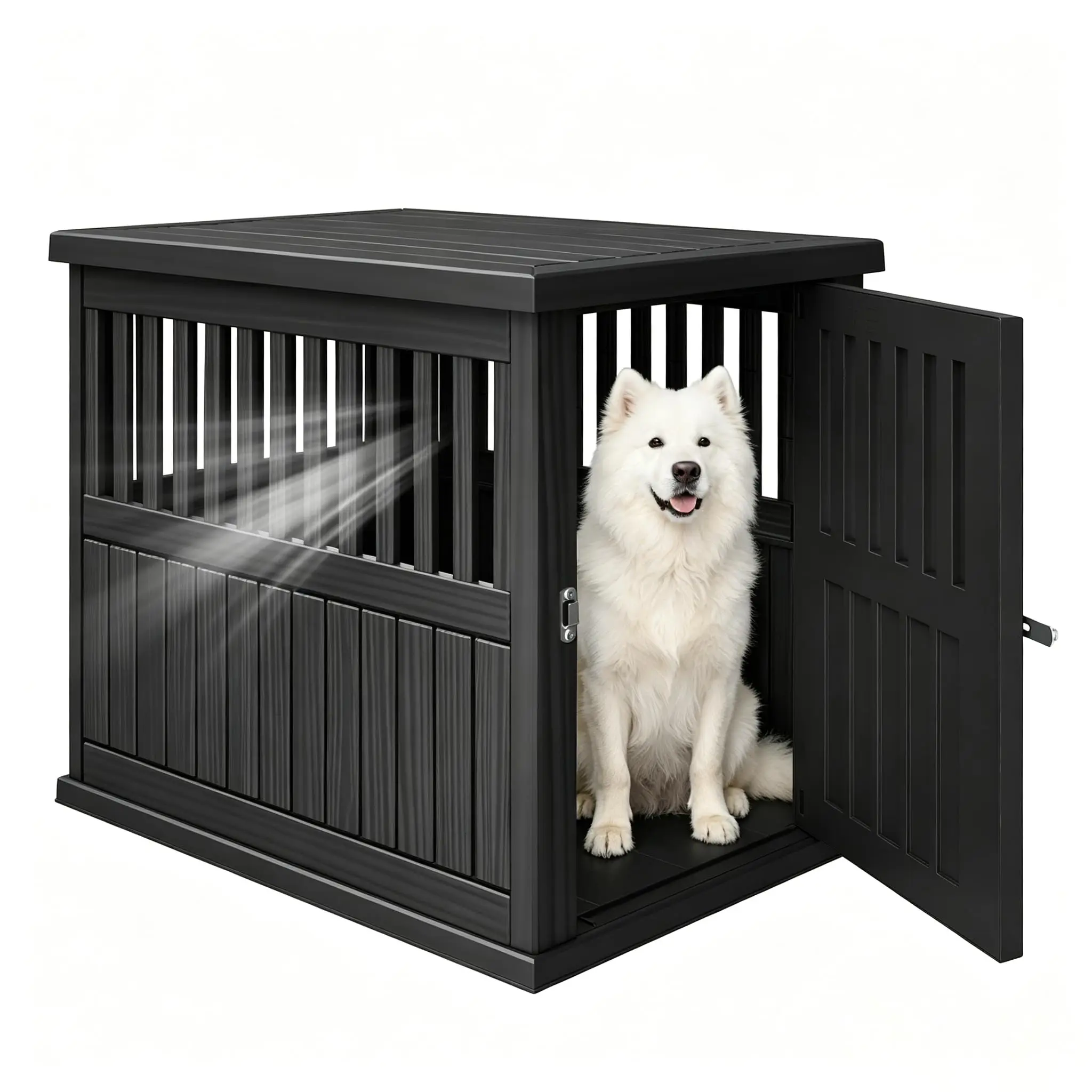 Dog House 40-Inch Dog Crate Furniture, Heavy Duty  Crate for Large , Lockable Indoor Outdoor  Kennel & End