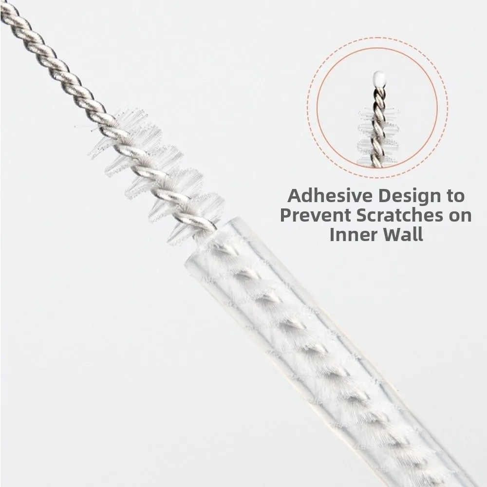 

Soft Head Brush 7 in 1 Bottle Brush Kit Foldable Vertical Drying Rack Bottle Cleaning Tool Cotton Brush Straw Brush