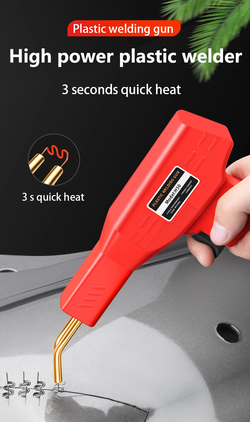 Hot Nietmachine Plastic Welder Gun Lasapparaat Soldeerbout Voor Plastic Nietje Pvc Repareren Machine Auto Bumper Reparatie Tools