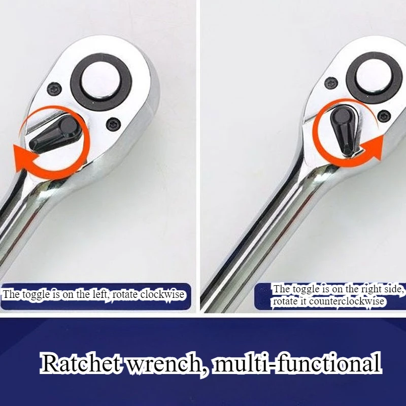 1pcs Reversible Ratchet Drive Ratchet Wrenchs Industrial Rust Proof and Wear-resistant Wrench Auto Repair Tools Automotive Tools