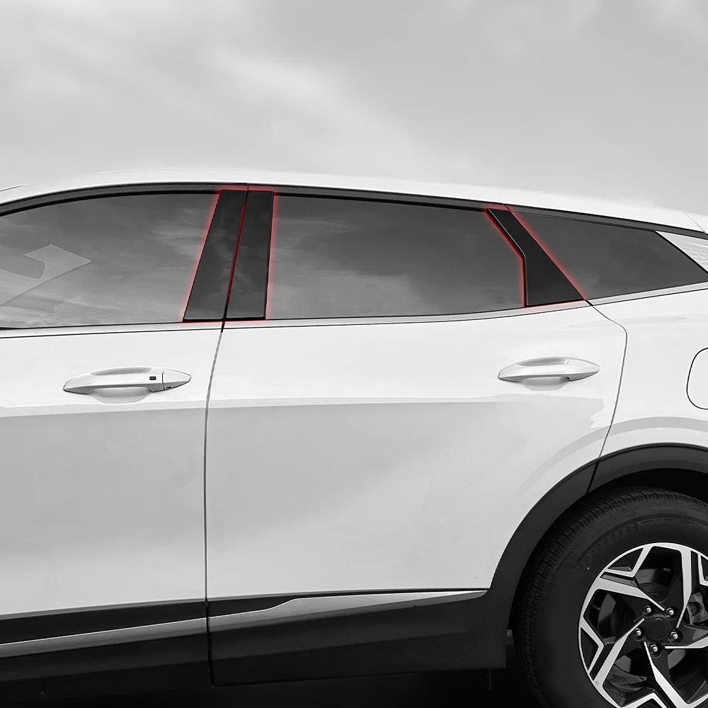 

Комплект из 6 декоративных накладок на стойки BC для Kia Sportage NQ5 2023-2026 (левый/правый руль), ABS, внешние аксессуары
