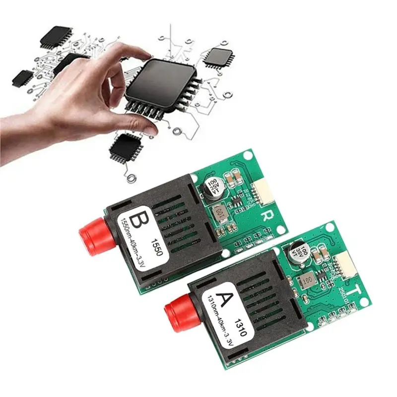 Reliable-40KM TTL Optical Transceiver Module TX RX FC Interface Fiber Transceiver Optical Terminal Equipment AV/VCC/GND,40KM TTL