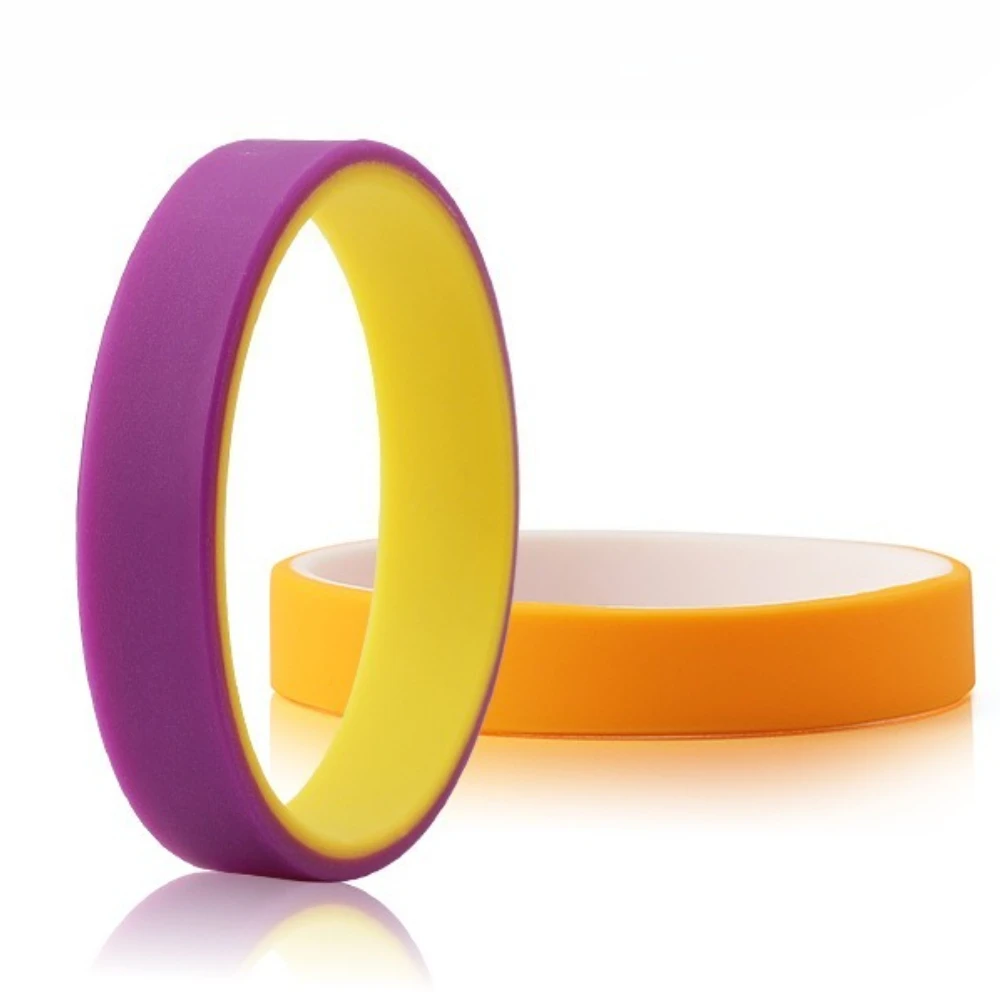Biology Silicone Bracelets Double Layered Color Wristband Basketball Fluorescence Noctilucent Exercise Bracelet Party Jewelry
