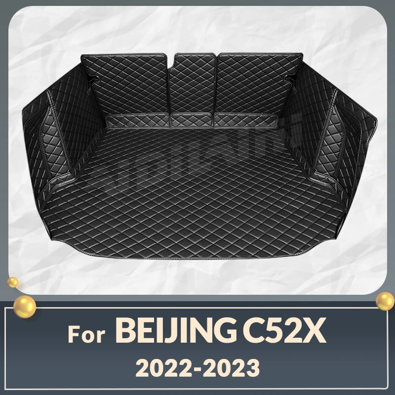 Auto Full Coverage Trunk Mat For BEIJING C52X 2022 2023 Car Boot Cover Pad Cargo Liner Interior Protector Accessories