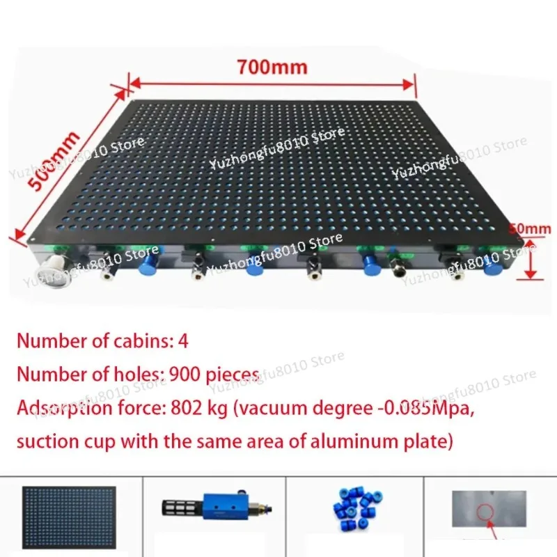 CNC vacuum suction cup industrial multi-point porous vacuum suction cup strong suction platform without sealing strip 400X600