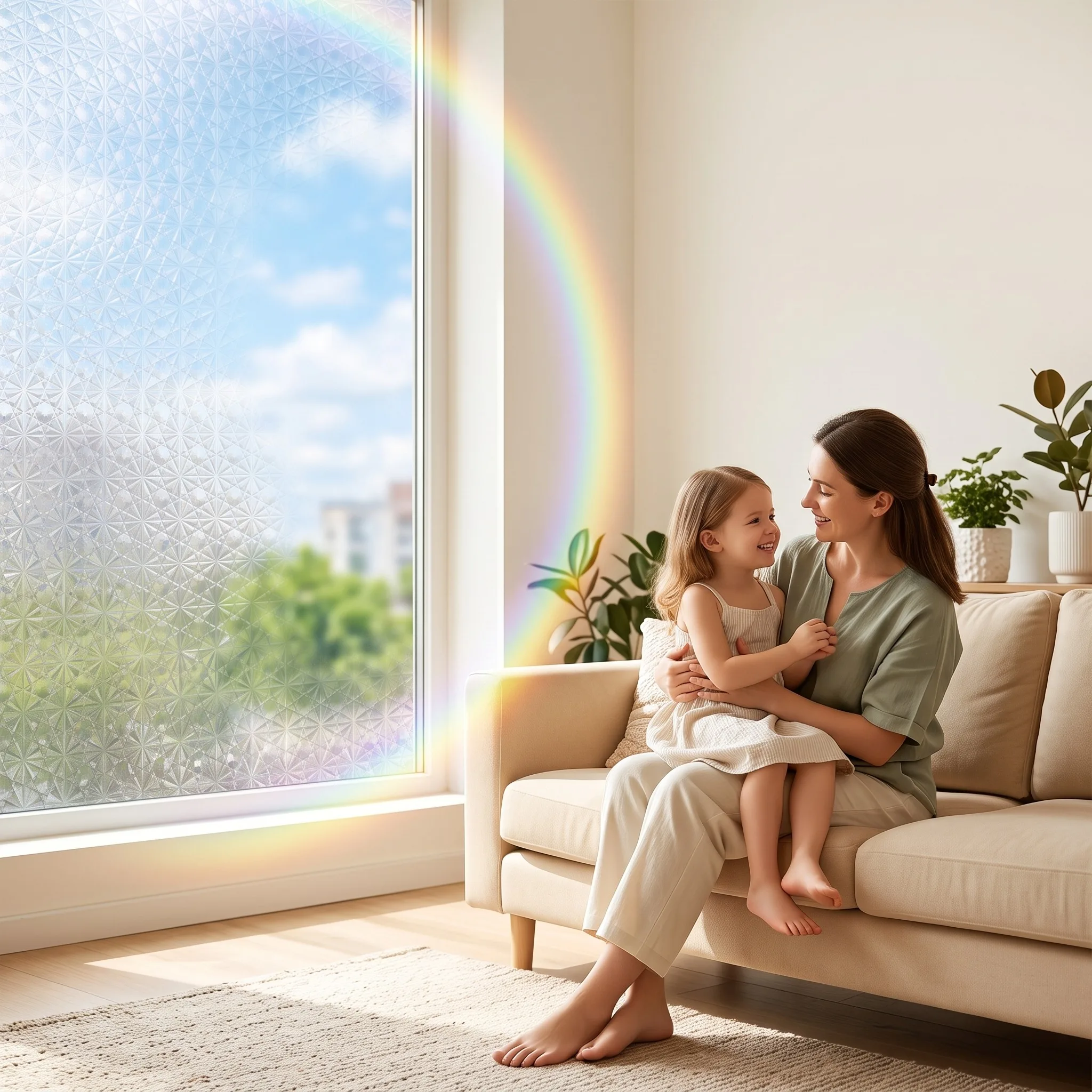 Privacy Film Starburst Geometric Static Cling Window Film No Glue Frosted Glass Film, Vintage Embossed Decor for Bathroom Office