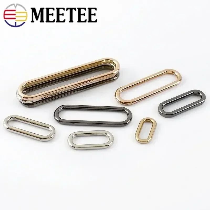 10Pcs 15-60mm Metal O Rings Buckles For Backpack Buckle Webbing Belt Clasp Hook Handbag Strap Adjuster DIY Sewing Accessories