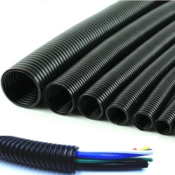 2M Insulation Corrugated tube pipe nylon wire harness casing Cable Sleeves cord duct cover auto car Mechanical line protecter