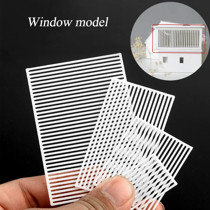 Miniature Blind/Door Model Kits for Making Sandplay Building Model Materials DIY Manual Scene Props Diorama Accessories 5pcs/lot