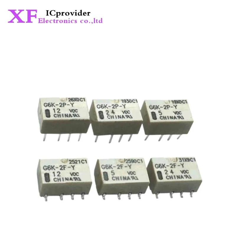 5pieces 10pieces   patch signal relay G6K-2F-Y-5VDC G6K-2F-Y-12VDC G6K-2F-Y-24VDC G6K-2P-Y-5VDC G6K-2P-Y-12VDC G6K-2P-Y-24VDC