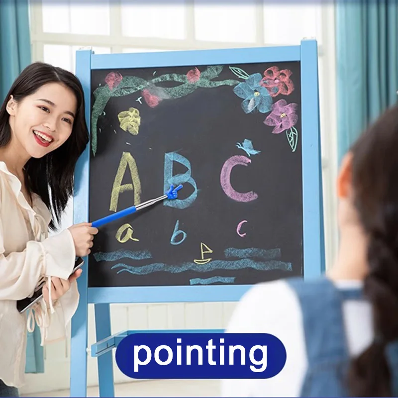 1~3pcs Finger Reading Sticks Tools School Office Supplies Teaching Pointer Telescopic Rod Finger Design Steel Teaching Stick TMZ