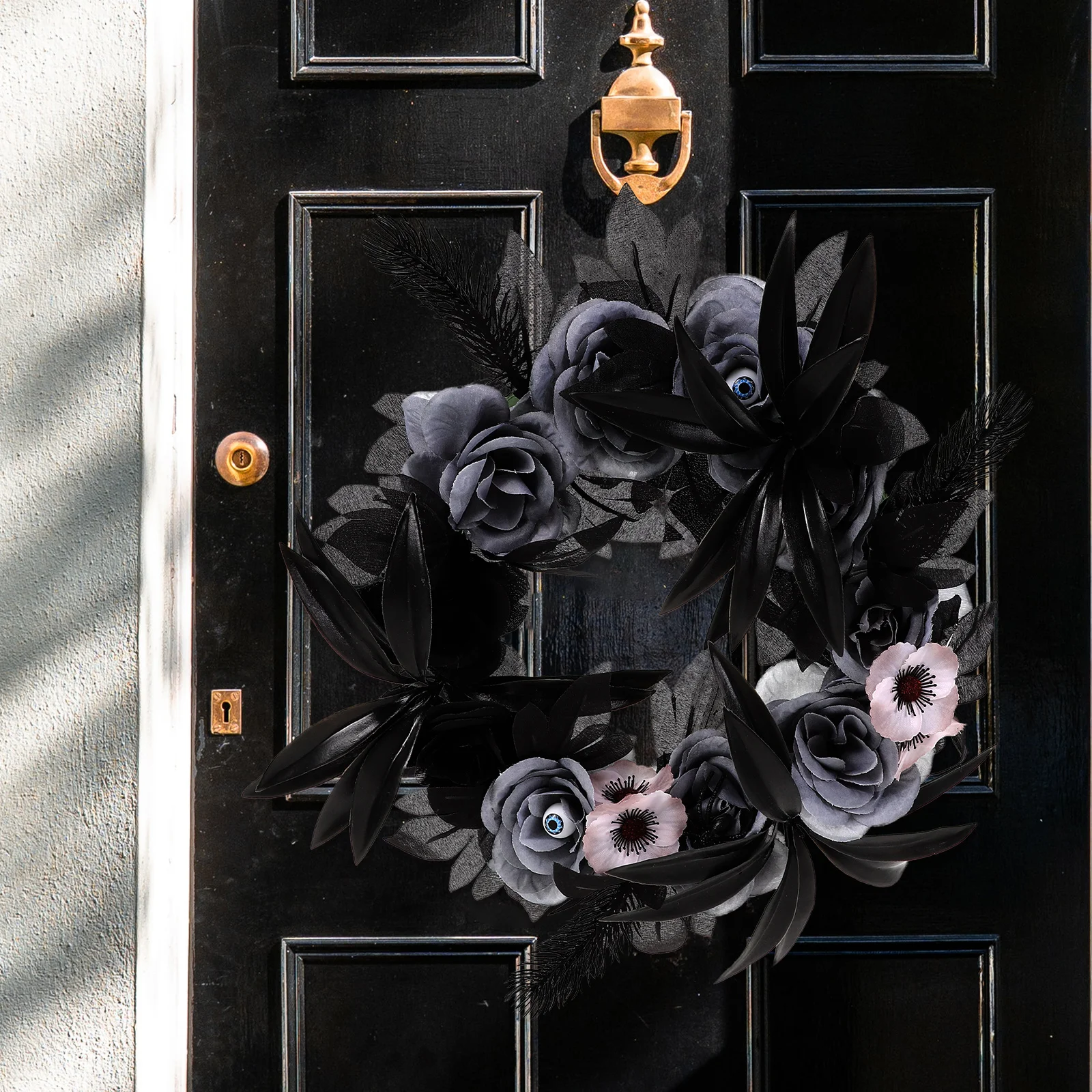 

Halloween Wreath Spider Eyeball Rose Decorations Indoor Outdoor Fake Eye FlowerFloral Piece Halloween Prop