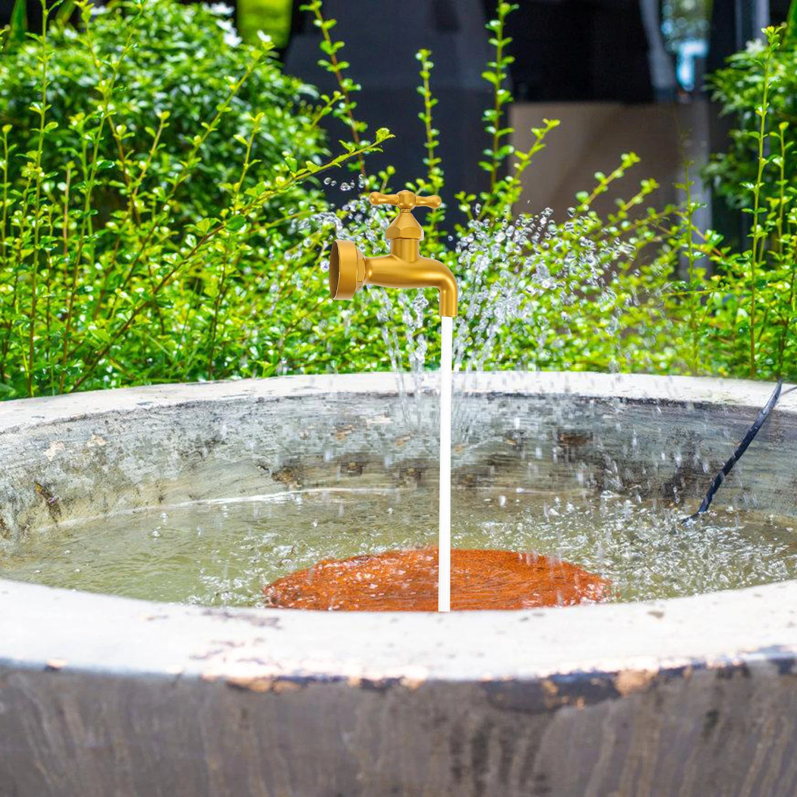 

Desktop Fountain Decorative Invisible Faucet Diy Water Flow Ornament For Home Garden Yard Pond Tabletop Decoration