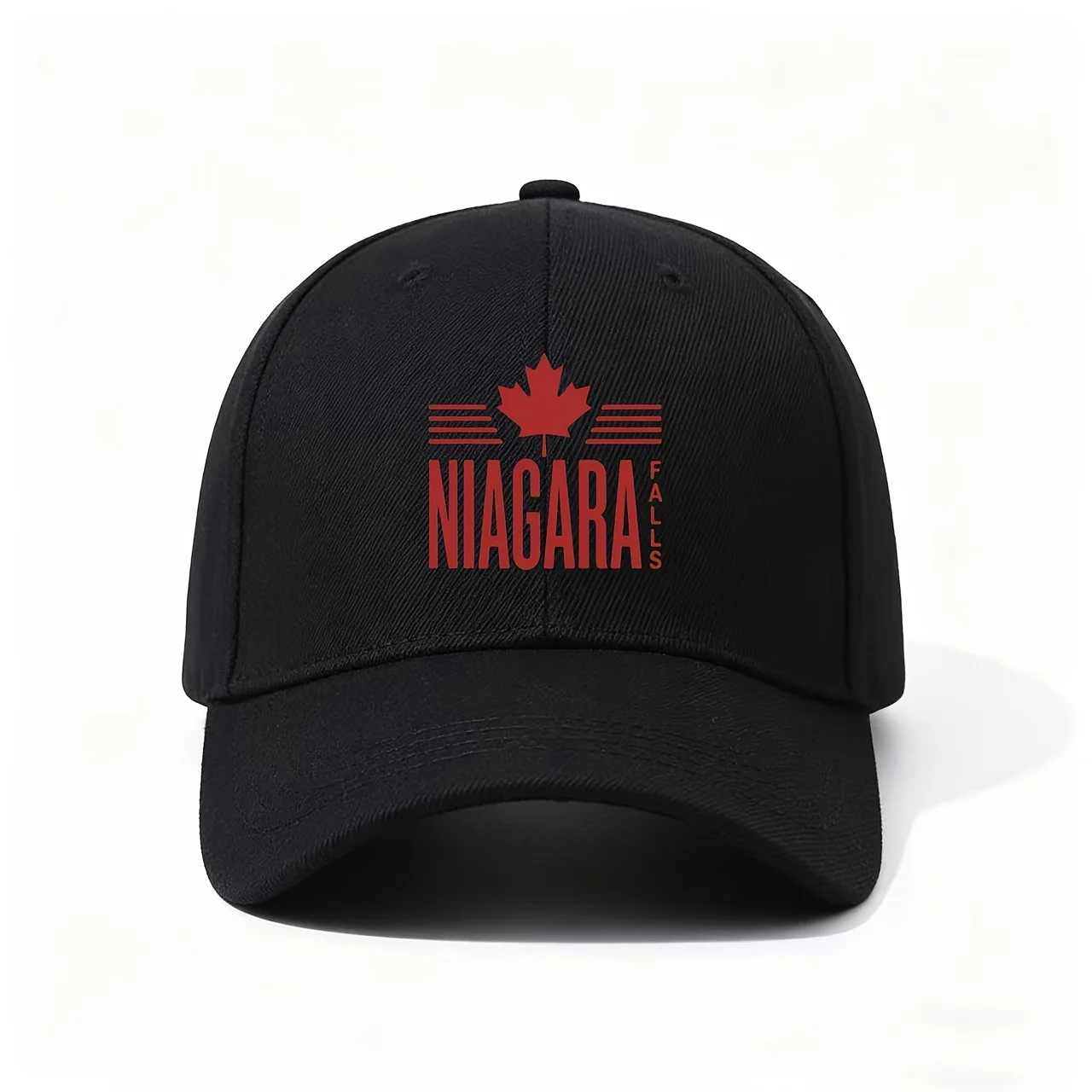 Baseball Cap, Showcasing The NIAGARA FALLS Print with a Canadian Maple Leaf, Patriotic And Travel-Inspired Design, Durable Mater