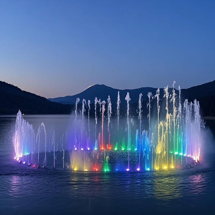 Water Faery Elegant Large 3D Outdoor Music Dancing Fountain Garden Water Feature With Colorful LED for Park and Plaza