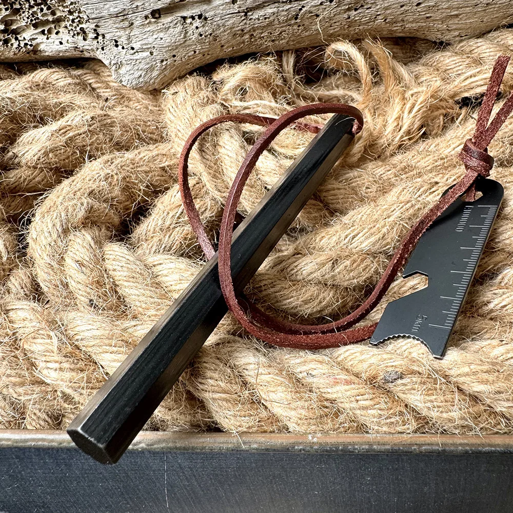 Explorer Hexagonal Magnesium Flint Fire Starter Rod,  Fire‑Starting Magnesium Stick, Waterproof Portable Wilderness Survival EDC