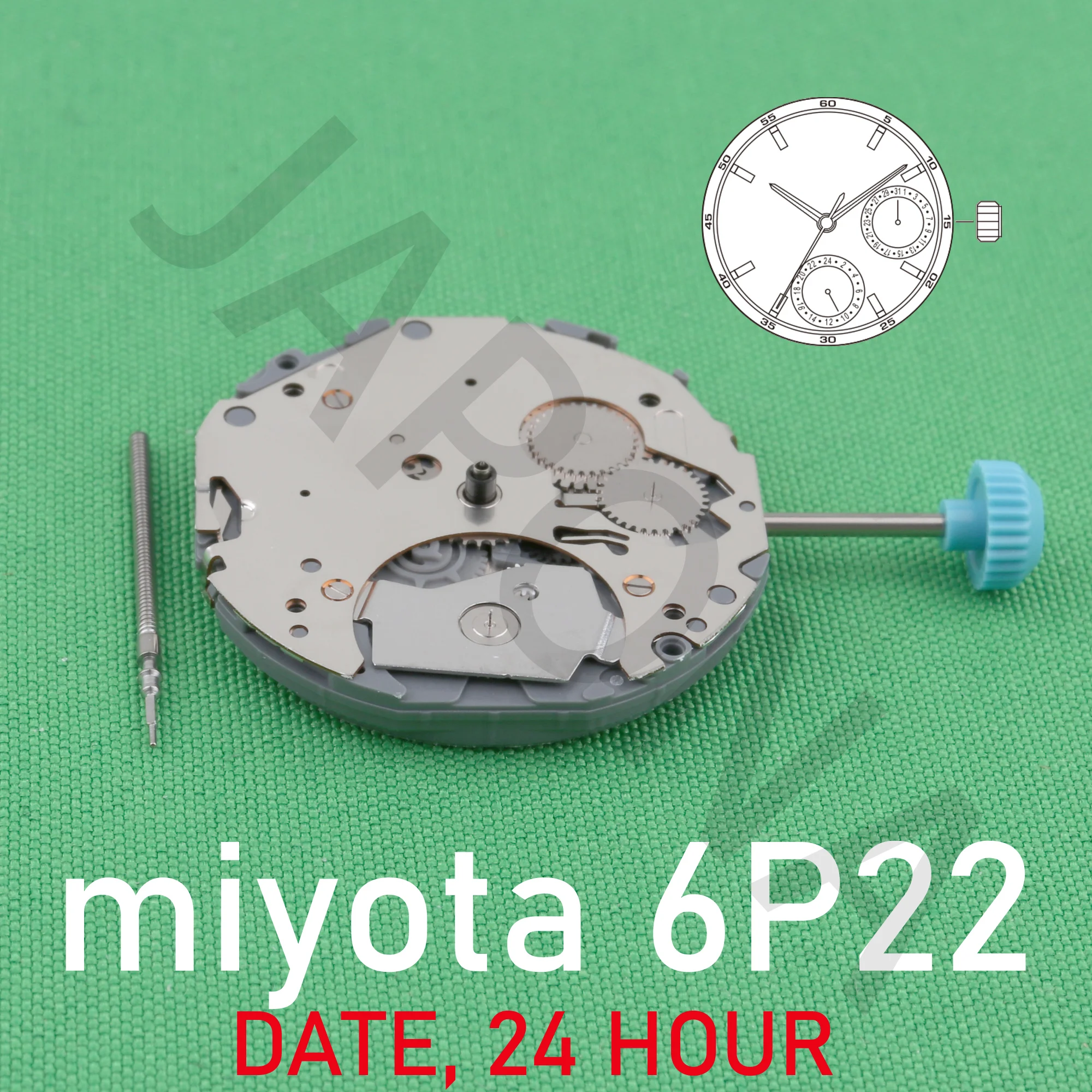 6P22 движение miyota 6P22 движение японское время/24 часа
