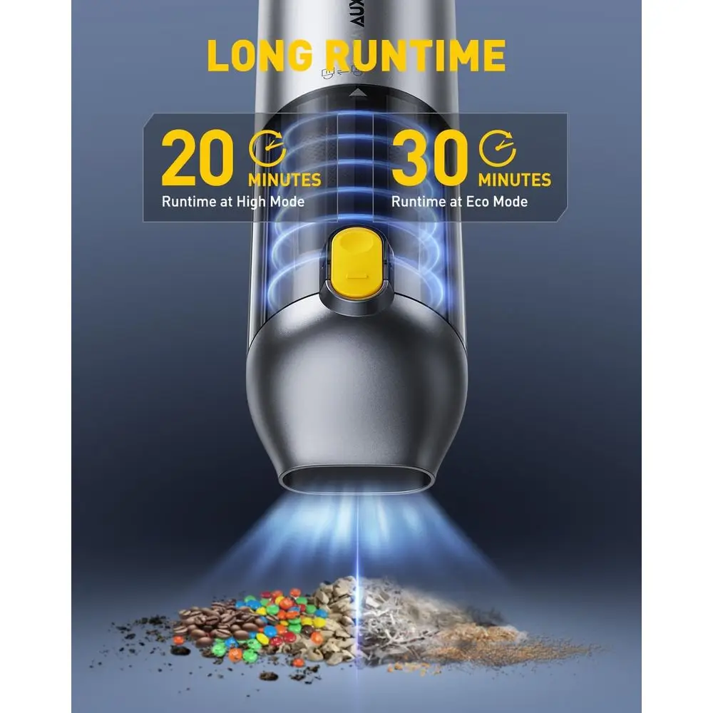 14000Pa Portable Handheld Vacuum for Car, Home, Pet, and Office - Silver