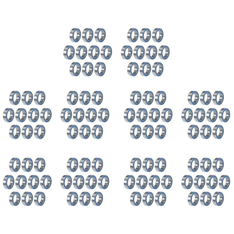 HOES-100PCS 6700-2RS Hochwertiges 6700 2RS 10 x 15 x 4 mm Miniatur-Rillenkugellager mit Dichtung, blau