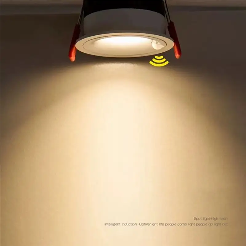 

ABCD Anti-Glare Led Induction Spotlight Narrow Embedded Ultra-Thin 9W Led Downlight for Dining Office Bedroom Lighting 4000K