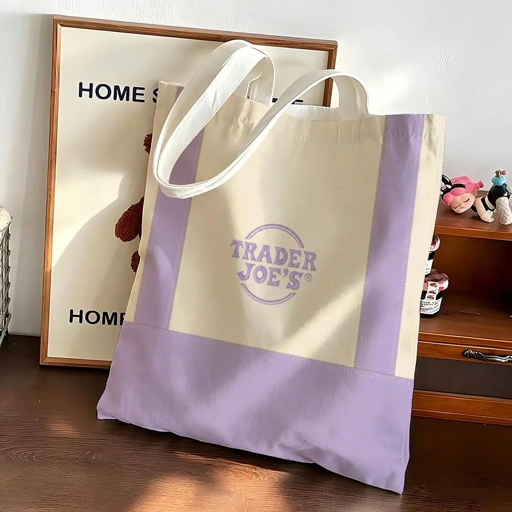 Solid TJ Plain Storage Bags Canvas bags are suitable for going to class, shopping, gifts, and commuting