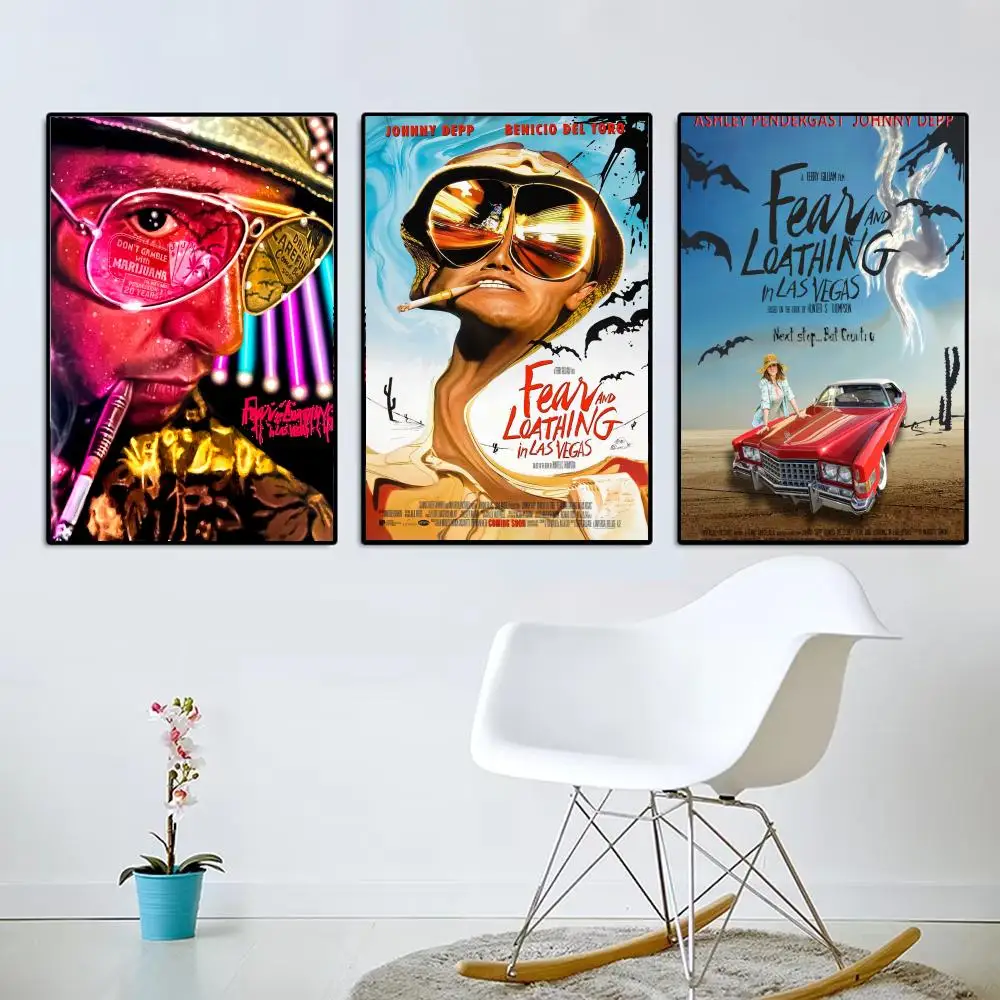 Movie F-Fear and Loathing in Las Vegas Poster Modern Aesthetic Wall Art Poster Minimalist Room Decoration Items