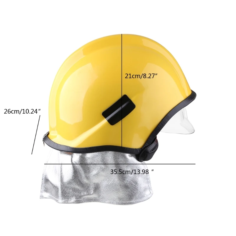 Firefighter Safety-Helmet Protective Fireproof Helmet Anti-corrosion Radiation Heat Resisting Yellow Color Safe in Use